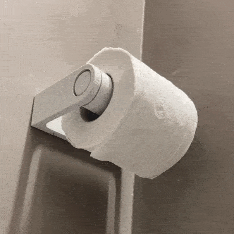 over-engineered toilet paper holder bathroom bagno carta igienica porta 3D print model - Mito3D