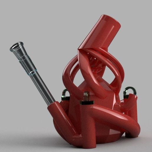 overengineered bong pipe weed supports toy math art stoner design beauty engineering 3D print model - Mito3D