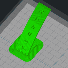sporgenze 35-60 ° strumento sbalzo la calibrazione easy print 3d print model - Mito3D