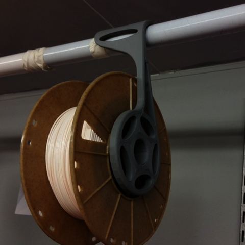 overhead spool holder closet rod tool 3D print model - Mito3D