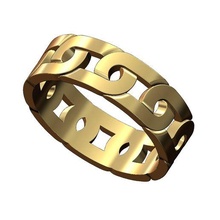 overlapping chain link ring us size 6to10 3d print model gold printable jewelry jewellery fashion silver cuban sterling band luxury bling cuba rings 3d print model - Mito3D
