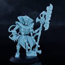 overpharaoh - star pharaohs game space zombies terminator 28mm hammer war 40k infantry necron pharaoh egyptian overlord hq commander 3d print model - Mito3D