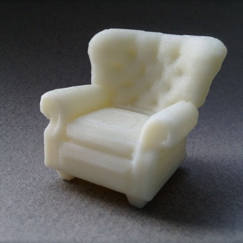 124 oversized armchair various 123dcatch 123d catch 1to24 1to24scale 3dscan 3d scan dollhouse furniture miniature toscale 3D print model - Mito3D
