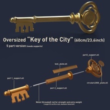 énorme clé ville 60cm 236inch city key throphy antique 3d print model - Mito3D