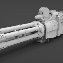 oversized rotary shell ejector game adeptus titanicus gatling titan upgrade warhammer warhammer40k games 3d print model - Mito3D