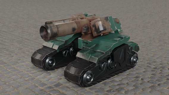Overwatch Bastion Panzer Roboter Spiel Lowpoly spielerisch realistisch Charakter Maschine Zukunft mechanisch Waffe Kriegsmaschine sci fi 3d print model - Mito3D