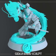 overwatch collectible genji baihu figurine mini 3d printing print model champion hero 3d print model - Mito3D
