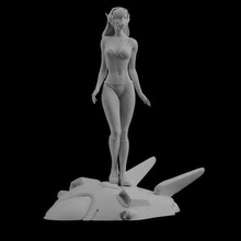 overwatch dva pinup statue sexy figure d va nude 3d print model - Mito3D