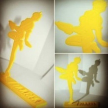 overwatch tracer silhouette stand various blizzard game video 3d print model - Mito3D