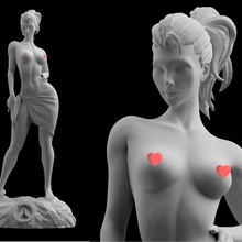 overwatch widowmaker pinup statue sexy nude figure 3d print model - Mito3D