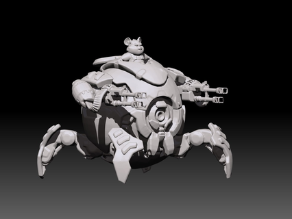 overwatch wrecking ball hammond hamster creatures 3d print model - Mito3D