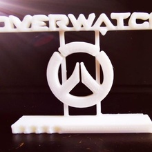 overwatch game logo figurine 3d print model - Mito3D