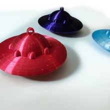 ovni ufo moda unic desing 3d carino flash velocità la stampa teen arredamento giocattolo catena alien stile 3d print model - Mito3D