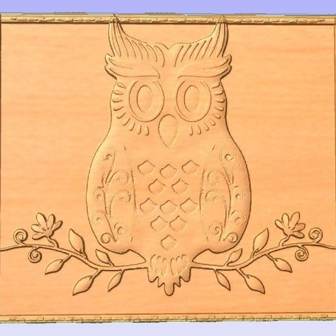 owl various relief stl 3d 3D print model - Mito3D