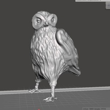 owl art animal la escultura 3d print model - Mito3D