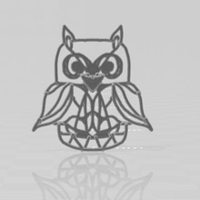 owl la joyería lindo pequeño pedante de aves mascota animal arete aretes arte 3d print model - Mito3D