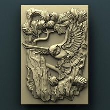 owl art cnc panno relief carved stl model 3d print model - Mito3D