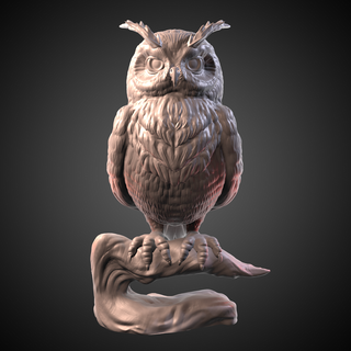 owl animal bird wild nature sculpture sculpt statuette souvenir print 3d model 3d print model - Mito3D