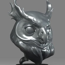 owl art les dessins jouet du poisson de l'impression 3d la sculpture animal 3d print model - Mito3D