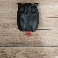 owl - wall key holder gadget cute big eyes 3d print model - Mito3D