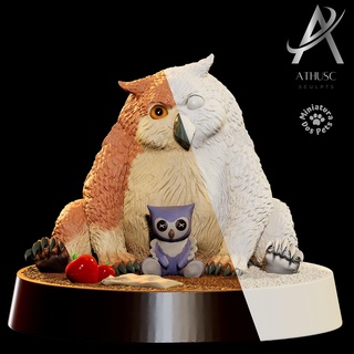 owl bear cub - baldur gate 3 Art owlbear baldur’s bg3 cute creature animal mystic beautiful lovely game art 3d print model - Mito3D