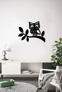owl branch - wall art decoration 3d print model - Mito3D