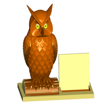 owl business card holder expandable animal bird holders multiple office 3d print model - Mito3D