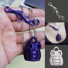owl chain jewelry anycubic3d 3d print model - Mito3D