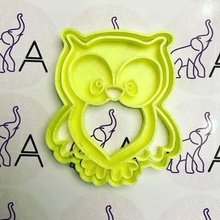 owl cookie cutter tool sharp-edged biscuit 3d print model - Mito3D