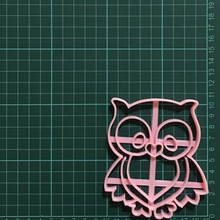 búho del cortador de la galleta art owl cookie sharp a los animales bosque 3d print model - Mito3D