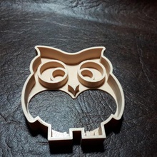 búho cortador de galletas corte varios sharp owl cookie 3d print model - Mito3D