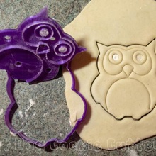 owl cookie cutter stamp home cooking kitchen fondant icing biscuit bisket baking nature cookies bird 3d print model - Mito3D