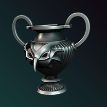 owl cup art creality fdm ender ender3 zbrush highpoly skulpture design vase pot animal 3d print model - Mito3D