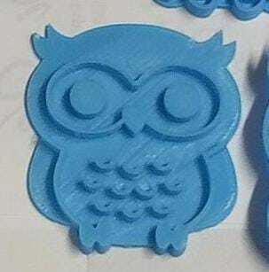 owl cutter & marker cutting cookies van anmales 3d print model - Mito3D