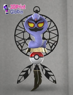 hibou rêver receveur Pokémon arbok Attrape rêves serpent cobra terreur cinéma film pendentif art décoration mur chance chanceux 3d print model - Mito3D