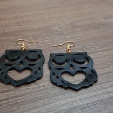 owl earring jewelry earrings fashion stylish 3d print model - Mito3D