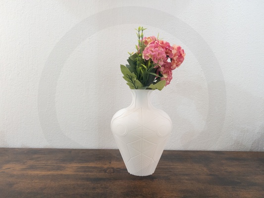 baykuş geometrik vazo dekor yazdırılabilir yaşayan oda çiçek saksı 3d print model - Mito3D