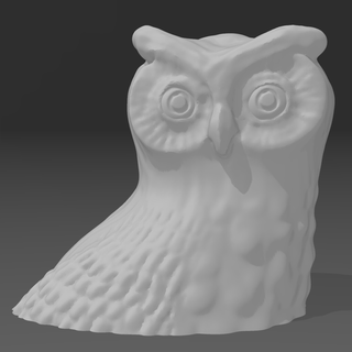 owl head bust birds animals wall art 3d print model - Mito3D