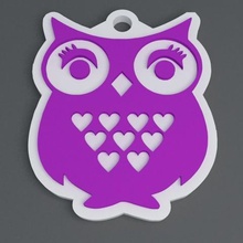 owl keychain various chaveiro coruja 3d print model - Mito3D