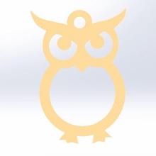owl keyring 3d print model - Mito3D