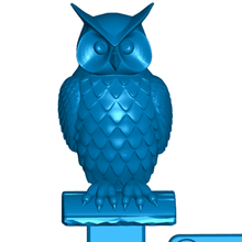 owl mailbox flag mount binary indicator bird decor 3d print model - Mito3D
