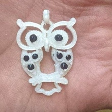 owl necklace jewelry 3d print model - Mito3D