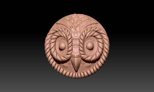 owl necklace 3d print model - Mito3D