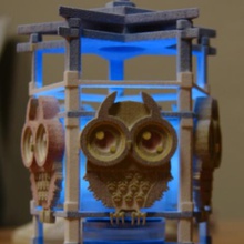 owl night light home 3d print model - Mito3D
