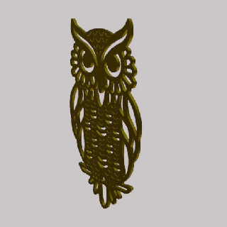 owl openwork picture wall 3d print model - Mito3D