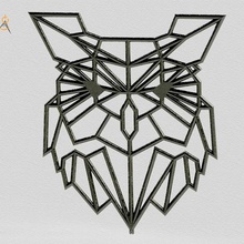 chouette hibou art owl le les formes géométriques collection des animaux de géométriques, forme géométrique g om trique 3d print model - Mito3D