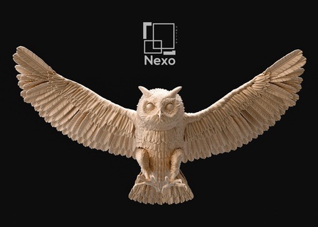 gufo notte Ave uccello caccia predatori 3d print model - Mito3D