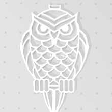 owl pendant 3d print model - Mito3D