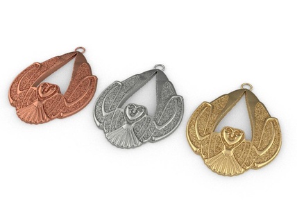 hibou pendentif bijoux or argent pendentifs Collier imprimable modèles 3d print model - Mito3D