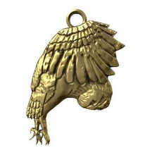 owl pendant 3 jewelry jewel fashion bird animal nature 3d print model - Mito3D